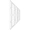 Ekena Millwork Set of Four Panels for 94 1/2"W x 36 1/4"H Granby Fretwork Wainscot Wall Paneling WPKP18X01X47GBY - alternate 3